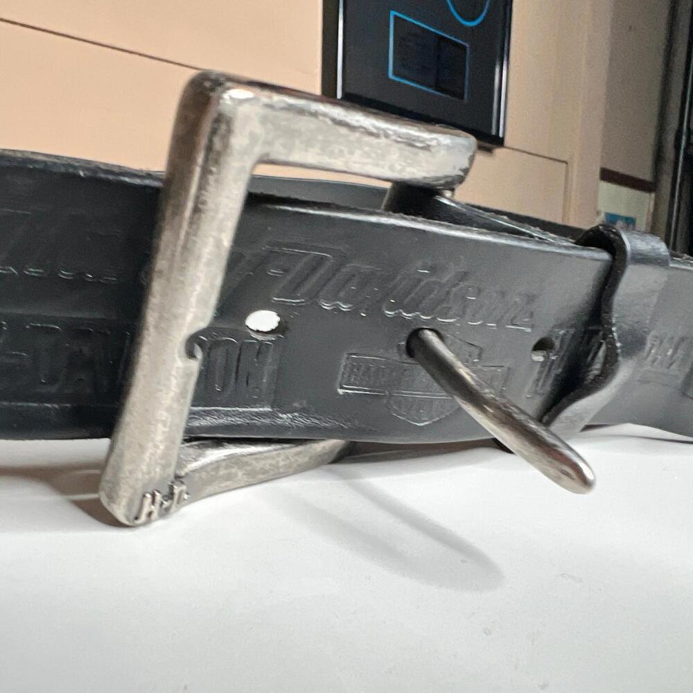 2007 Harley-Davidson Genuine Leather‎ Belt Black Embossed Logo USA 00s